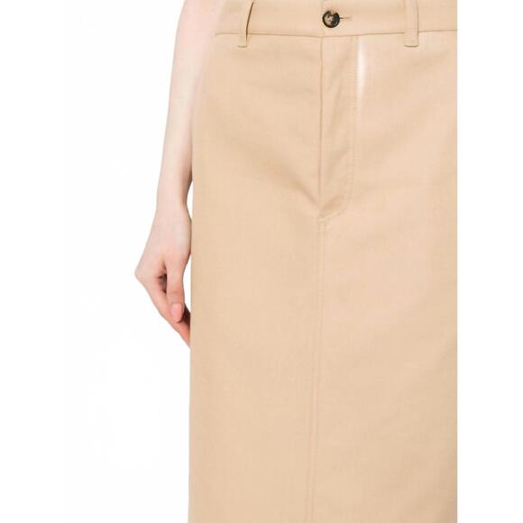 NEW WARDROBE.NYC drill column skirt in khaki - Picture 4 of 5